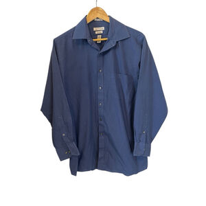 Men's Van Heusen Blue Regular Fit Dress Shirt Neck 15.5